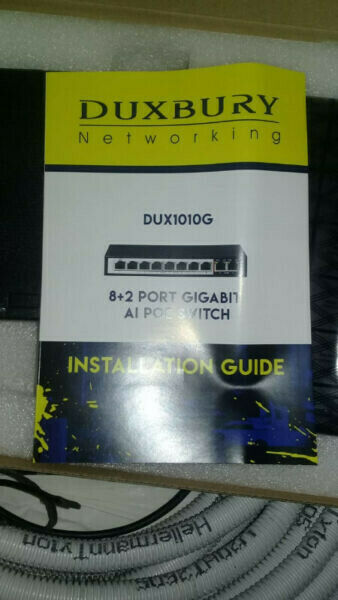 8 port PoE network switches with SFP/Uplink ports. Brand new in boxes 