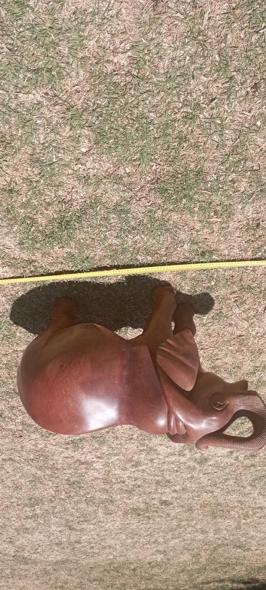 Large carved wooden elephant Large carved wooden elephant