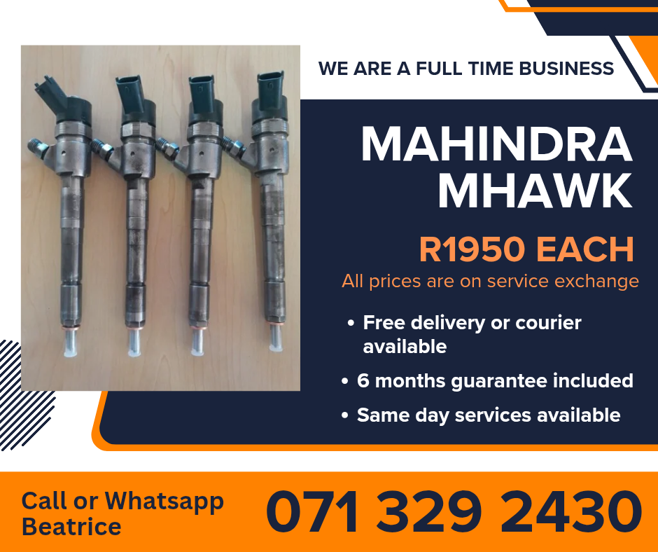 MAHINDRA MHAWK INJECTORS FOR SALE WITH WARRANTY INCLUDED - Private Seller MAHINDRA MHAWK INJECTORS FOR SALE WITH WARRANTY INCLUDED - Private Seller