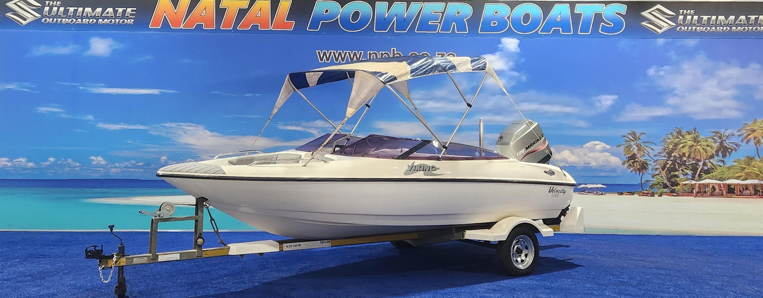 VIKING VELOCITY 16 FT ON TRAILER 125 HP MARINER TRIM AND TILT