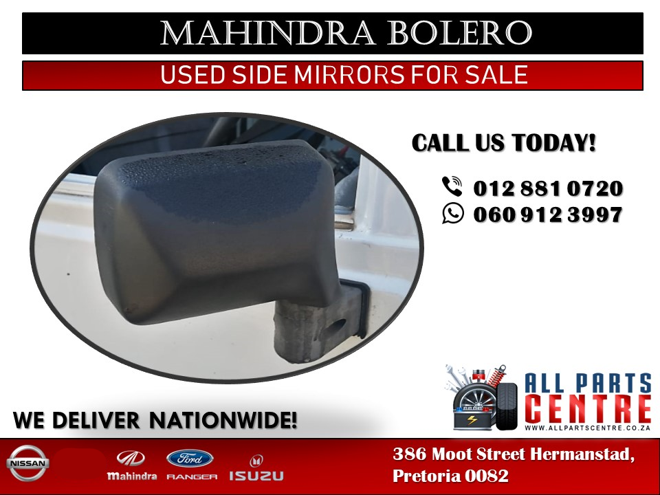 Mahindra Bolero Maxi Truck plus Used Right Side Mirror for Sale - Private Seller Mahindra Bolero Maxi Truck plus Used Right Side Mirror for Sale - Private Seller