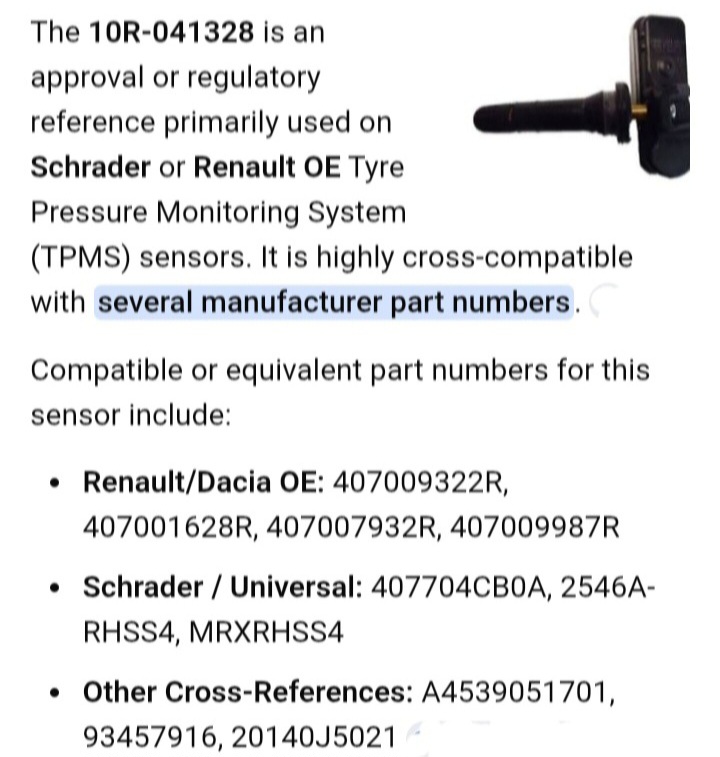 Renault Clio 4 TPMS tyre pressure monitor sensors and valves - Private Seller