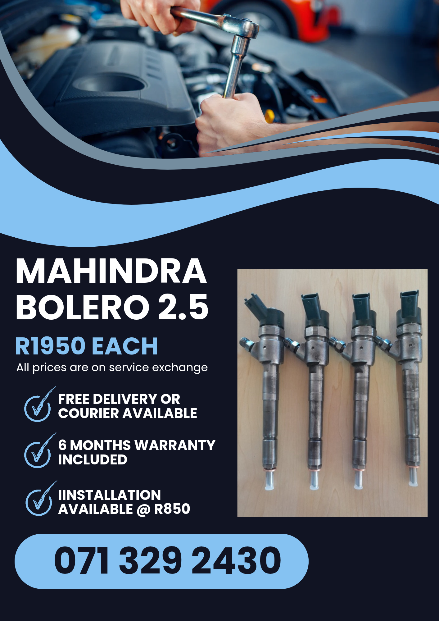 MAHINDRA BOLERO 2.5 INJECTORS FOR SALE WITH WARRANTY - Private Seller MAHINDRA BOLERO 2.5 INJECTORS FOR SALE WITH WARRANTY - Private Seller