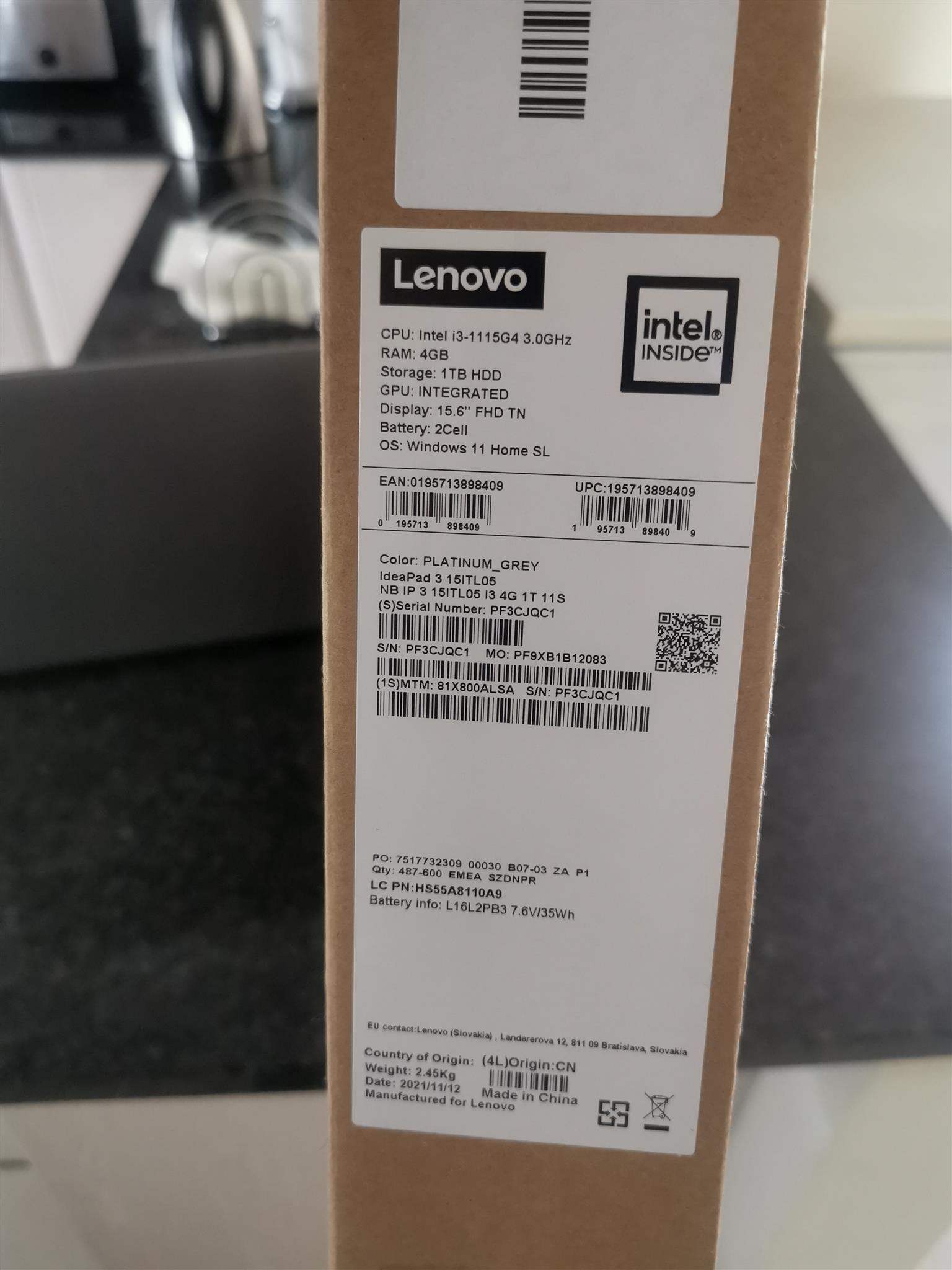 Lenovo i3 11th gen bundle 