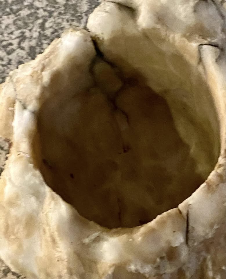 Very rare mid century hand carved Italian Alabaster ashtray