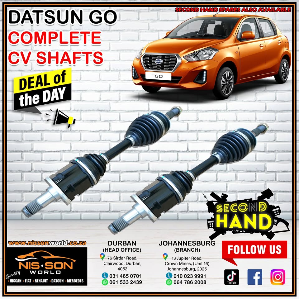 DATSUN GO COMPLETE CV SHAFT - Private Seller DATSUN GO COMPLETE CV SHAFT - Private Seller