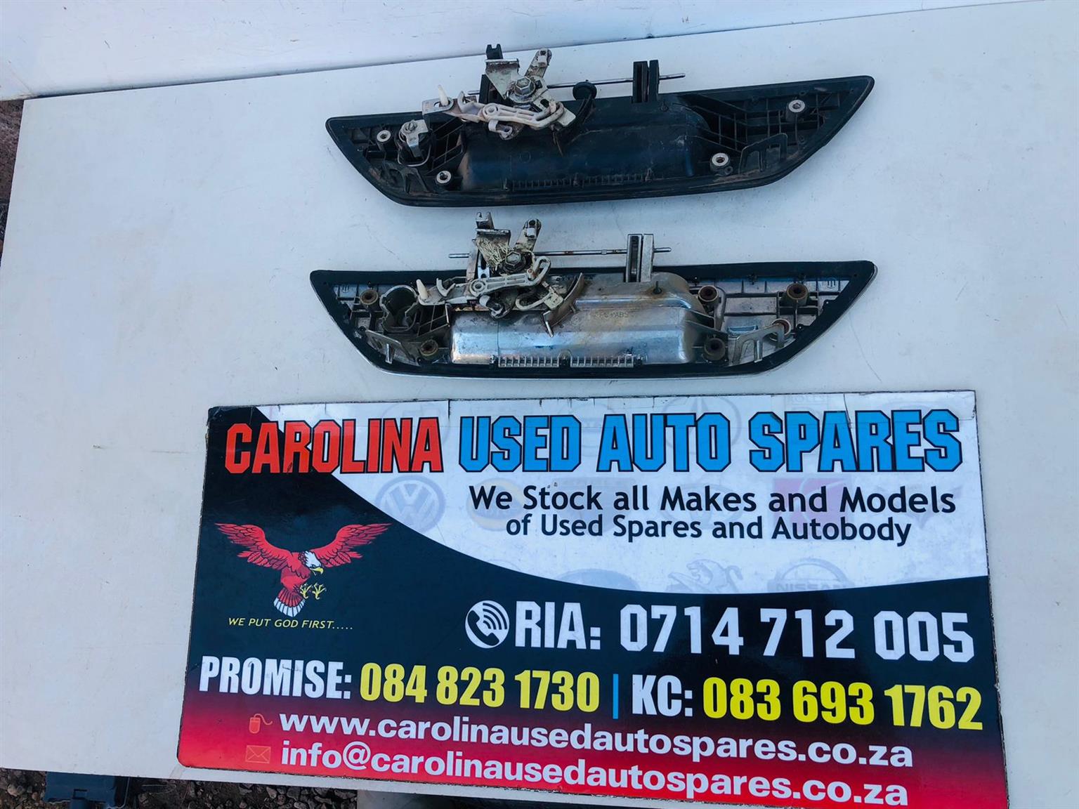 Used Toyota Hilux Gd6 black and chrome tailgate handles for sale