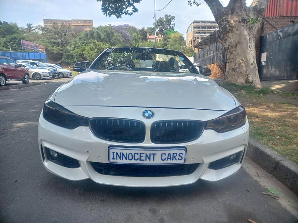 2015 BMW 420i PETROL CONVERTIBLE, AUTO, WHITE COLOR, MILEAGE 60,000KMS