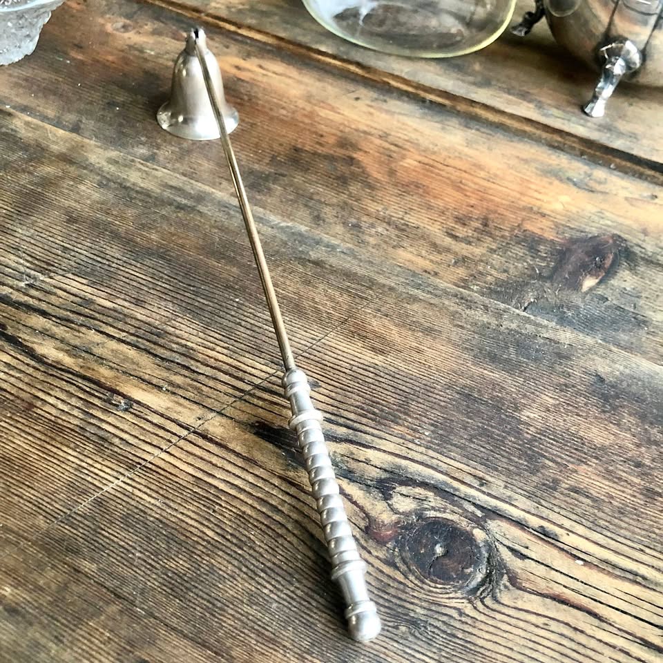 Vintage Etched Metal Old Candle Snuffer Vintage Etched Metal Old Candle Snuffer