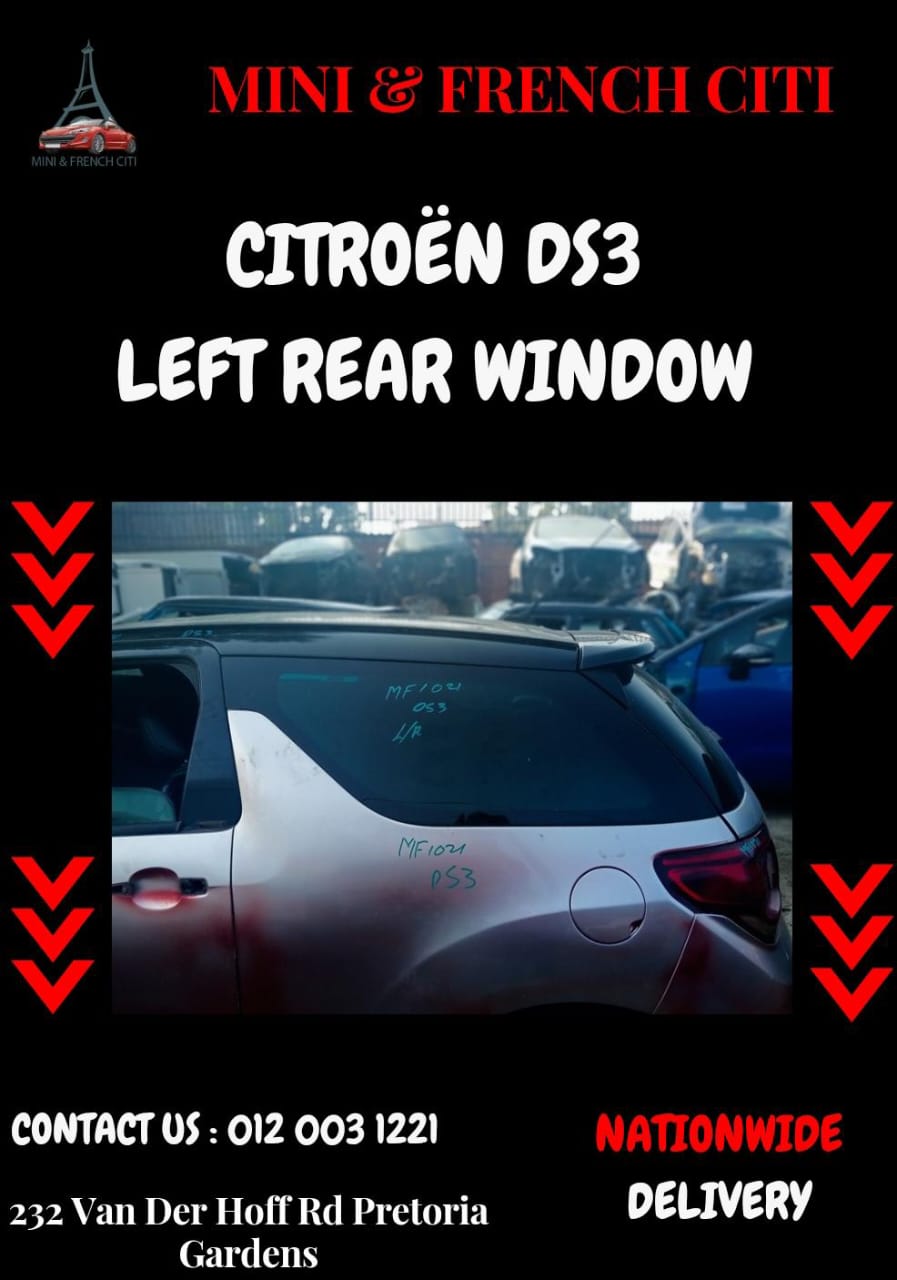 Citroën DS3 Left Rear Used Window for Sale - Private Seller