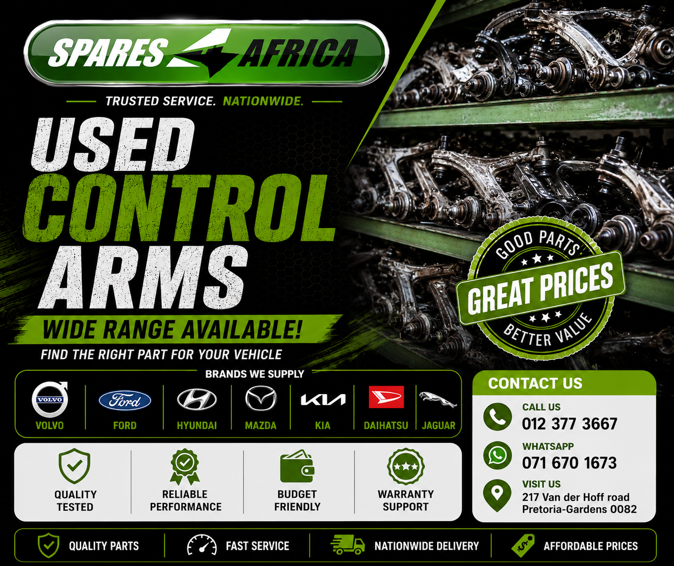 USED CONTROL ARMS FOR SALE - Private Seller USED CONTROL ARMS FOR SALE - Private Seller