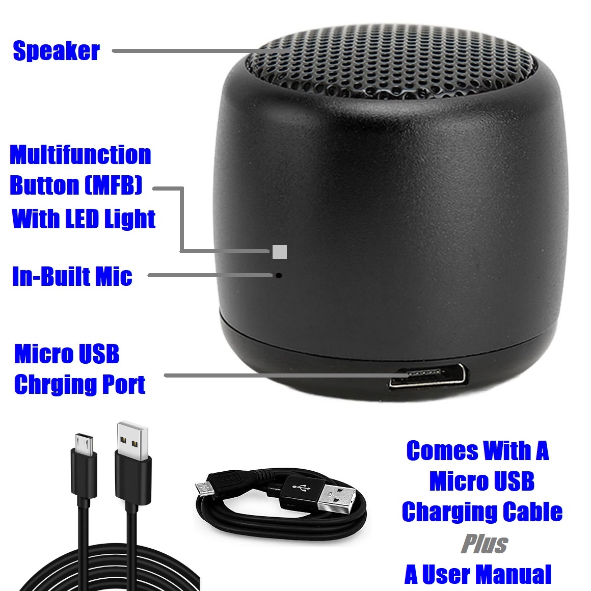 Nano Portable Wireless (Bluetooth) Speaker. Rechargeable Durable Wireless. NEW.
