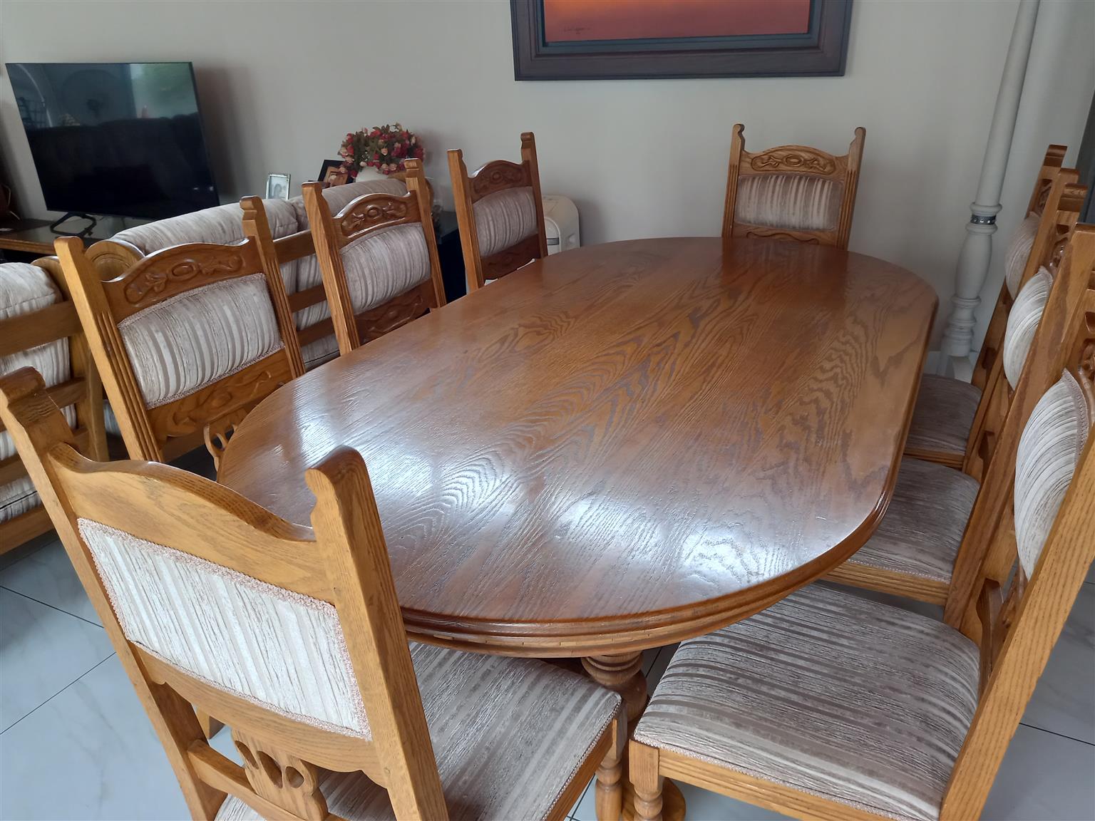 oak wood kitchen table and chairs