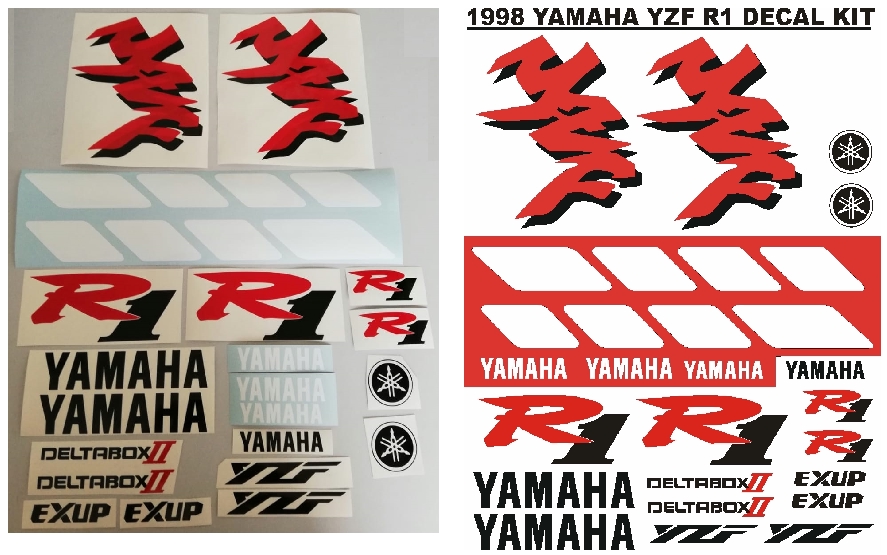 1998 Yamaha YZF R1 graphics stickers decals kits. 