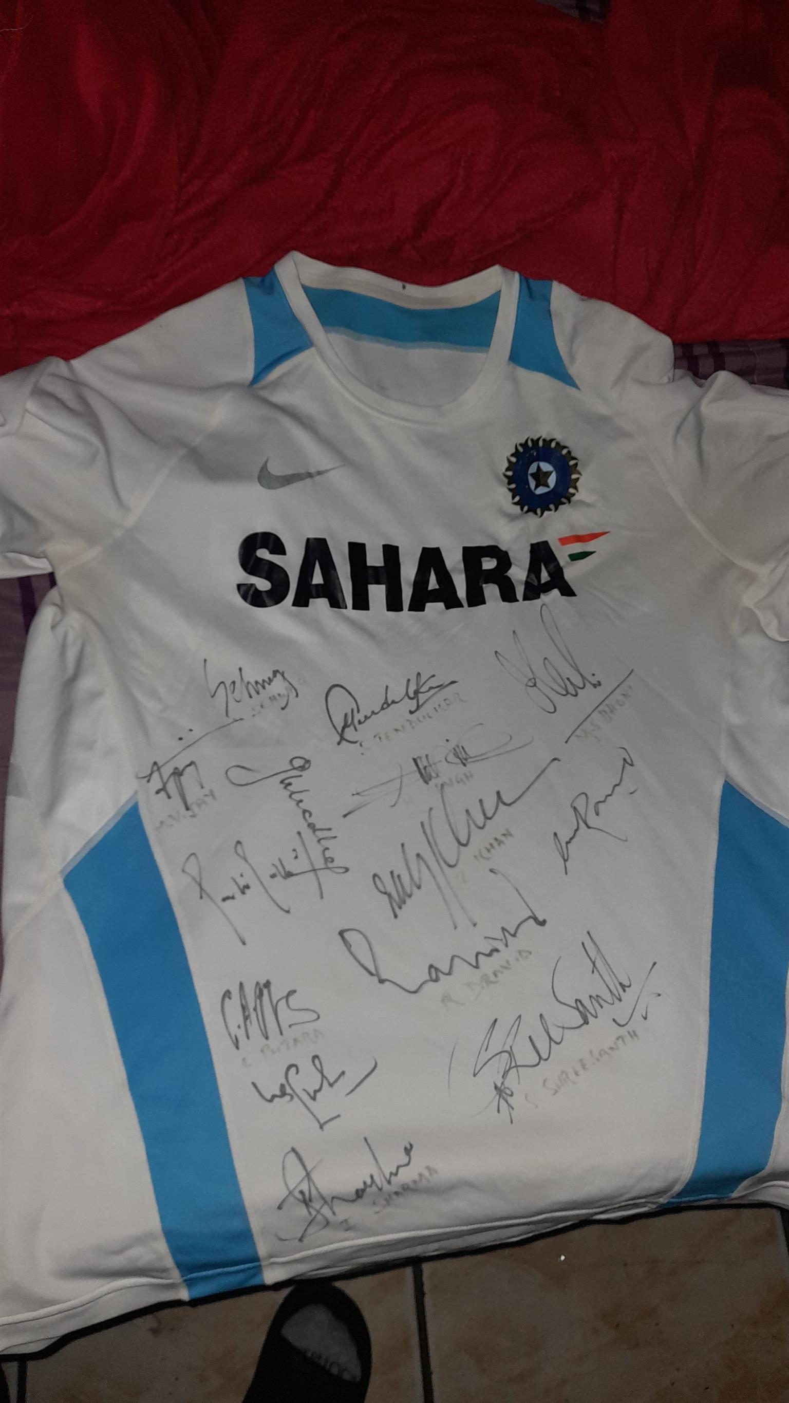Indian signed cricket shirt Indian signed cricket shirt
