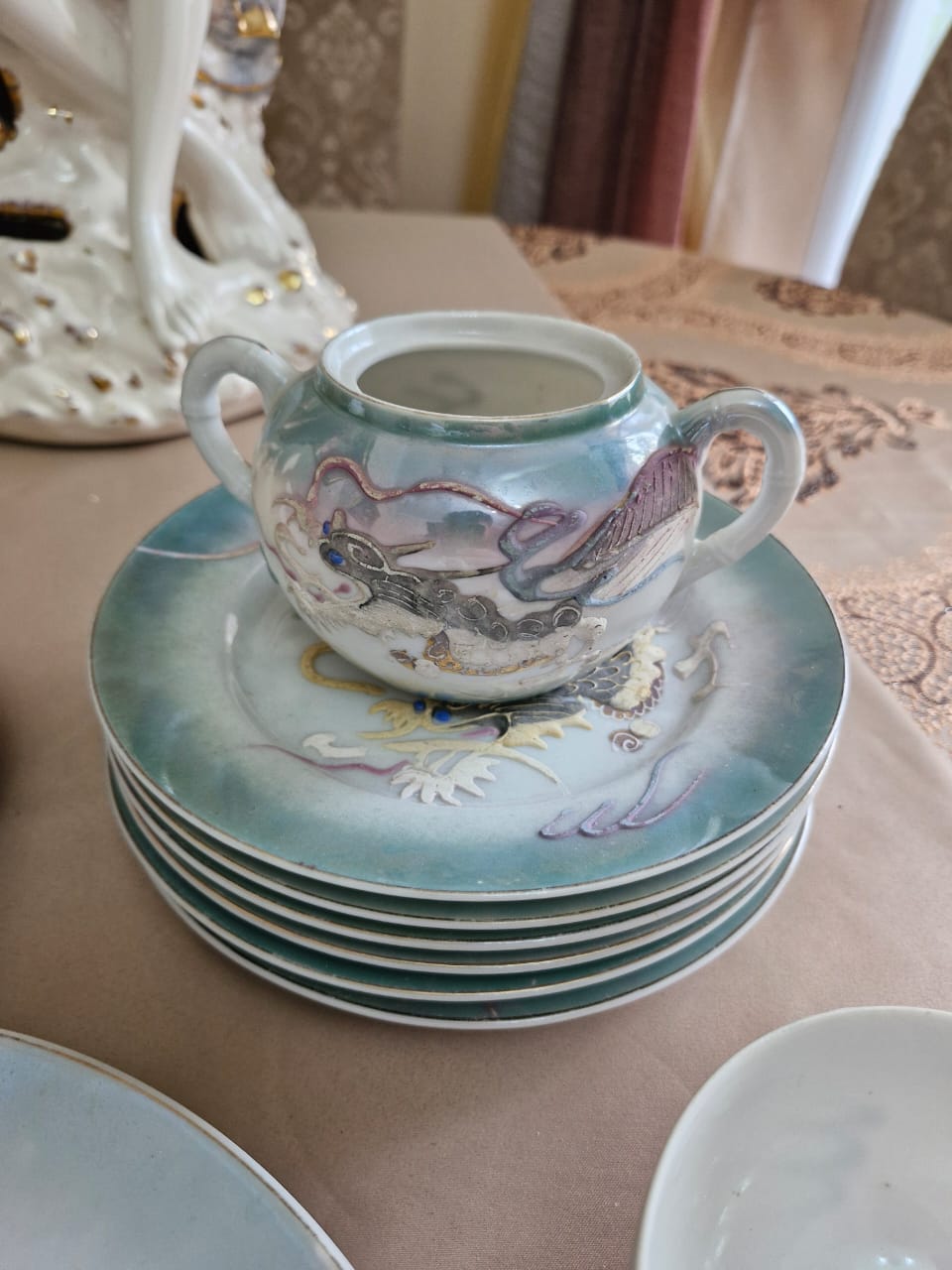 Antique Chinese tea and cake set for sale open to offers.