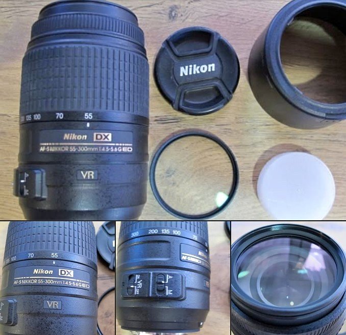 Nikon AF-S 55-300mm f4.5-5.6 G ED DX VR Lens LIKE NEW