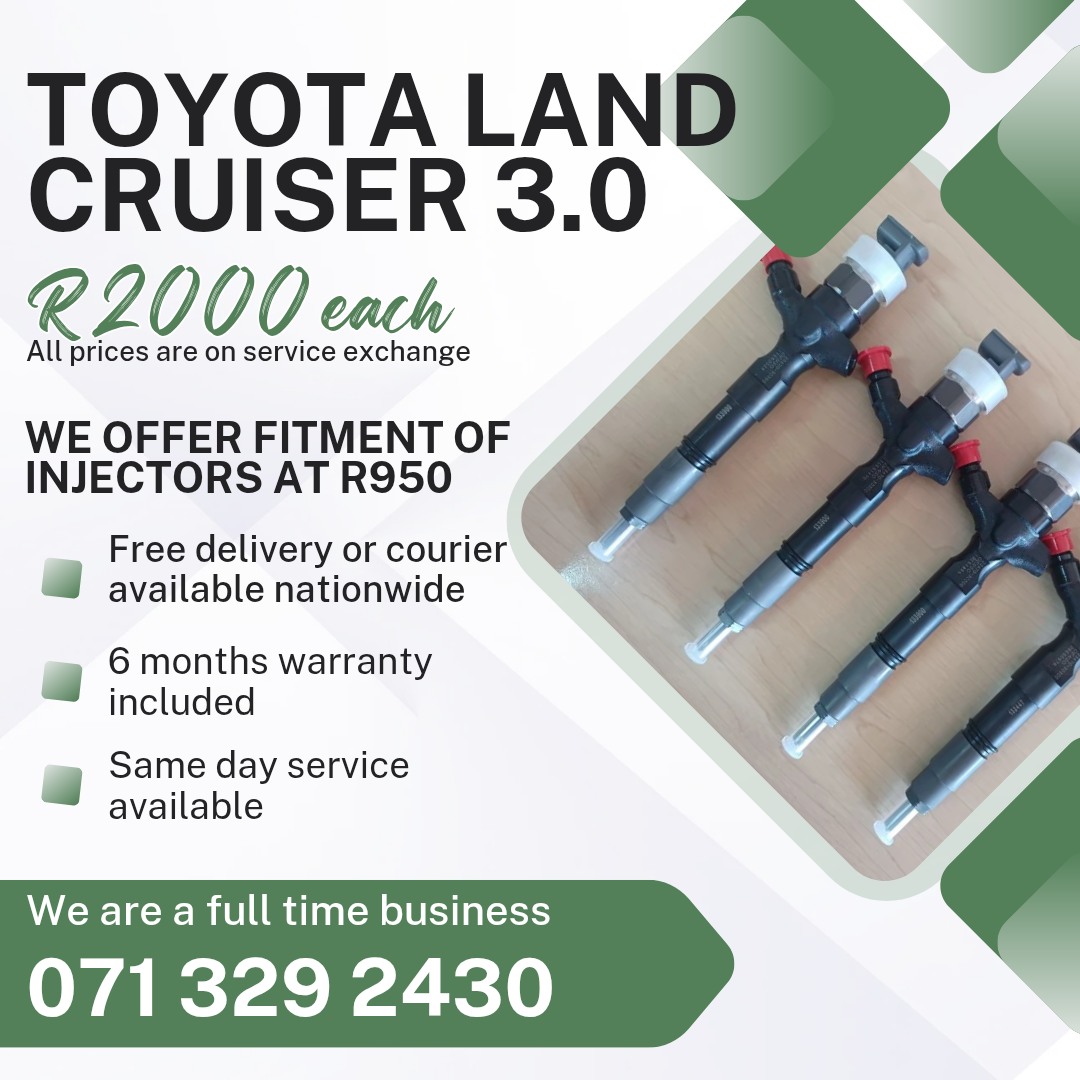 TOYOTA LAND CRUISER 3.0 INJECTORS FOR SALE WITH WARRANTY - Private Seller TOYOTA LAND CRUISER 3.0 INJECTORS FOR SALE WITH WARRANTY - Private Seller