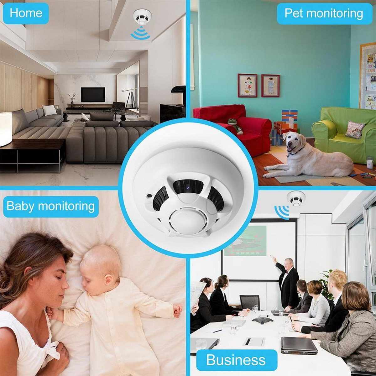 New Wireless Spy Smoke Detector HD Camera with P2P WiFi and Motion Detection NEW