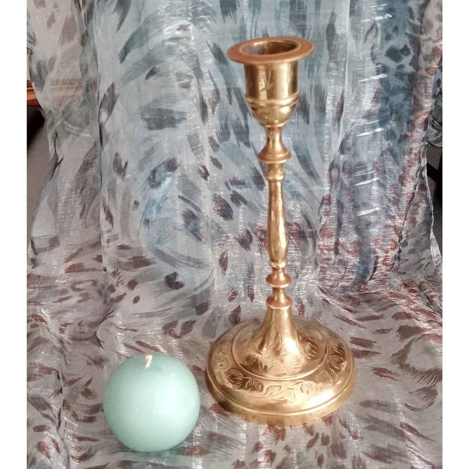 A Single Brass Candle Holder