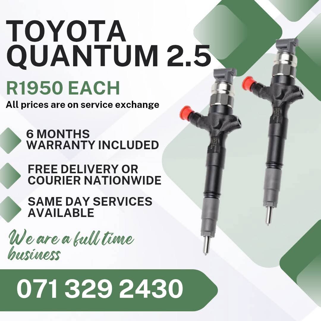 TOYOTA QUANTUM 2.5 INJECTORS FOR SALE WITH WARRANTY - Private Seller TOYOTA QUANTUM 2.5 INJECTORS FOR SALE WITH WARRANTY - Private Seller