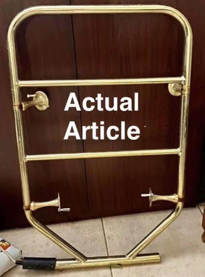 – Antique brass towel heating rail – (might need new wiring). – Antique brass towel heating rail – (might need new wiring).