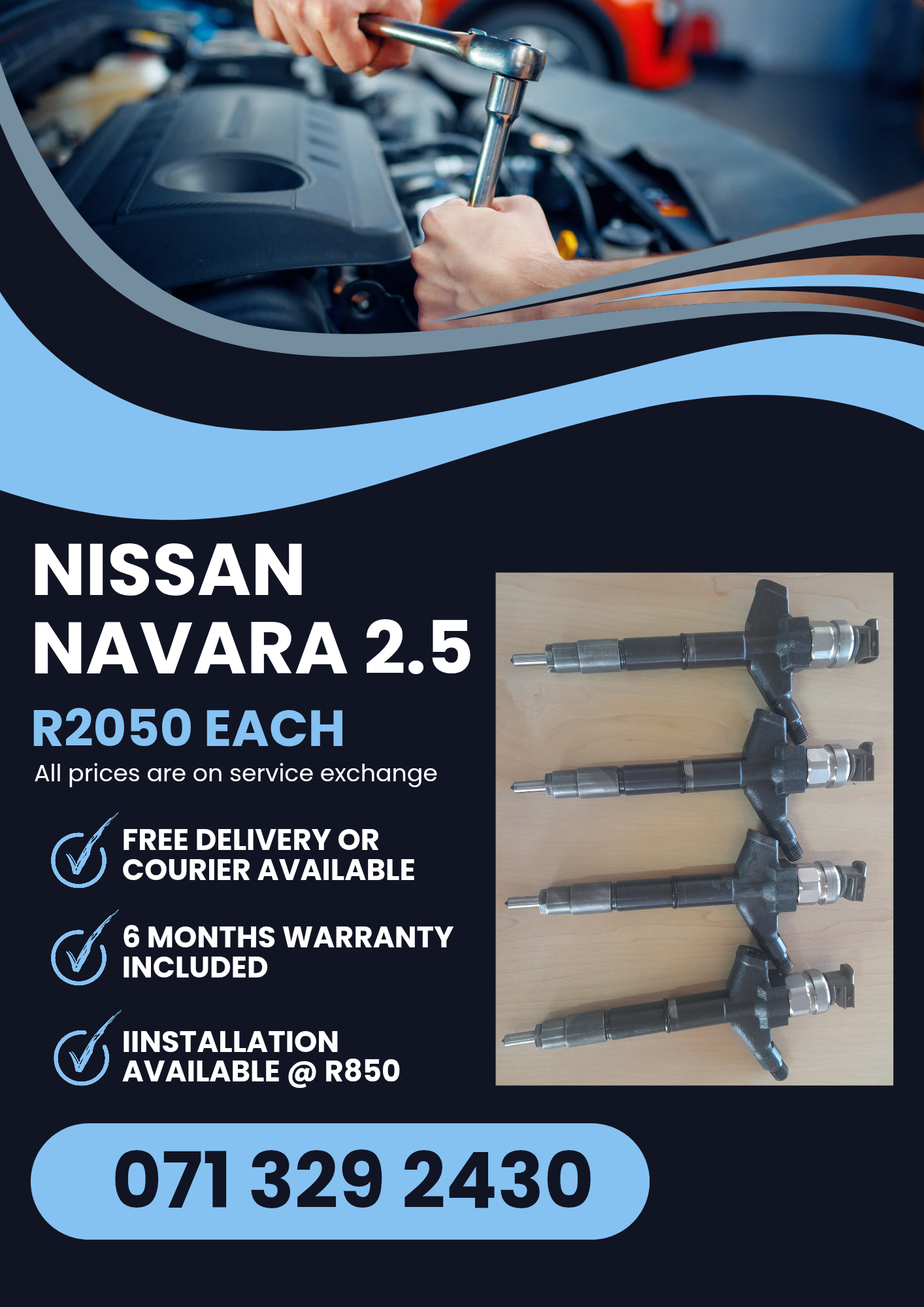 NISSAN NAVARA 2.5 INJECTORS FOR SALE WITH WARRANTY - Private Seller NISSAN NAVARA 2.5 INJECTORS FOR SALE WITH WARRANTY - Private Seller
