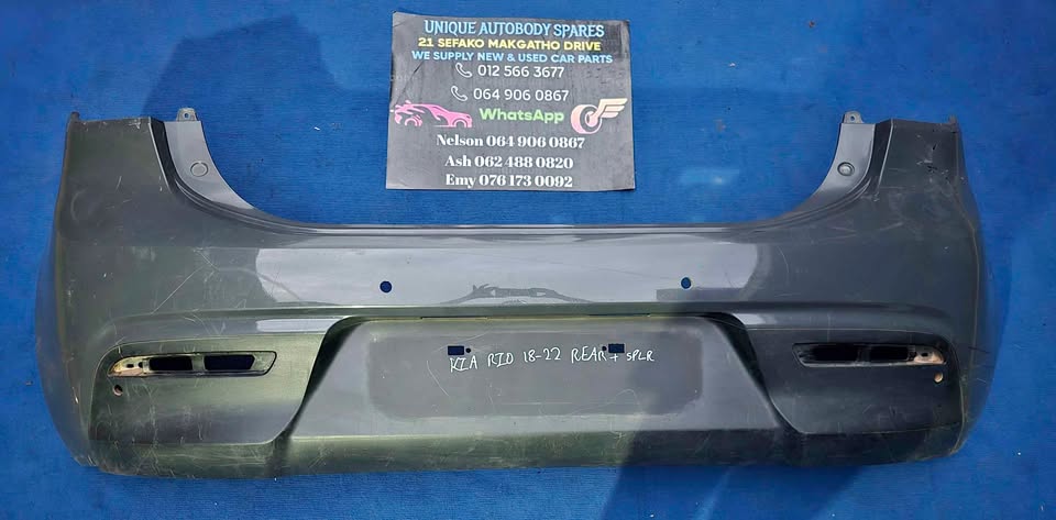 Kia Rio Rear Back Bumper With Spoiler