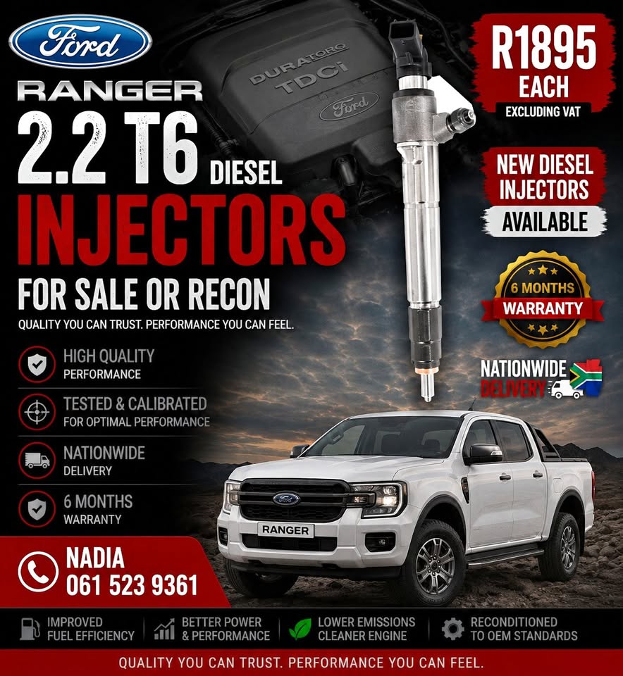 FORD RANGER 2,2 T6 DIESEL INJECTORS FOR SALE - Private Seller FORD RANGER 2,2 T6 DIESEL INJECTORS FOR SALE - Private Seller