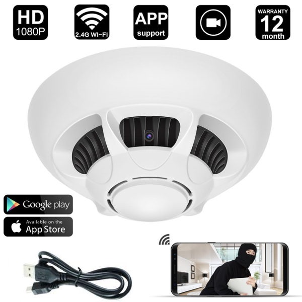 New Wireless Spy Smoke Detector HD Camera with P2P WiFi and Motion Detection NEW