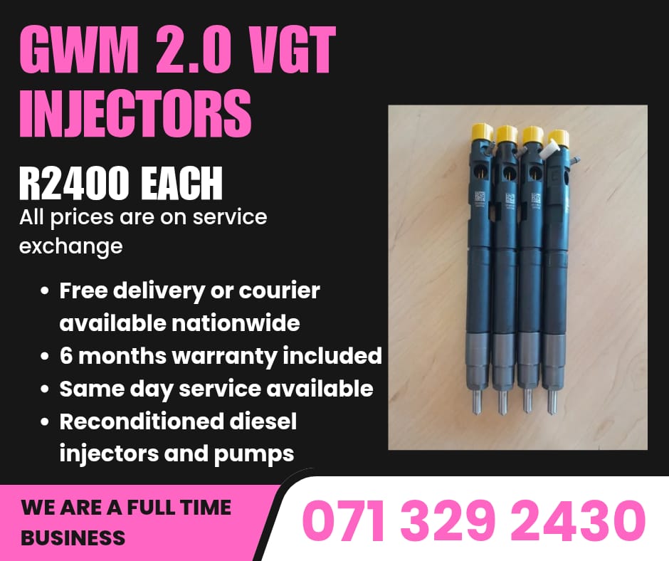 GWM 2.0 VGT INJECTORS FOR SALE WITH WARRANTY - Private Seller GWM 2.0 VGT INJECTORS FOR SALE WITH WARRANTY - Private Seller
