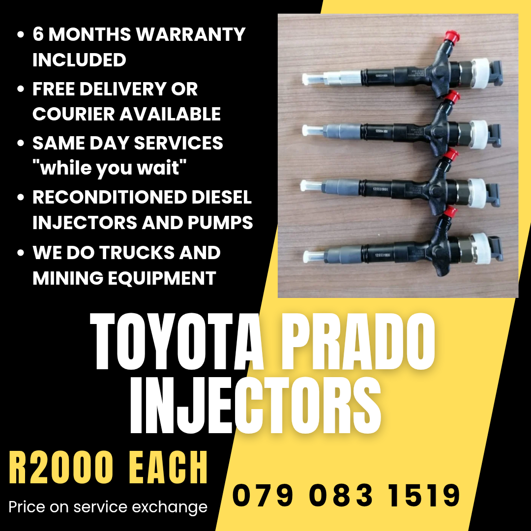 TOYOTA PRADO INJECTORS FOR SALE - Private Seller TOYOTA PRADO INJECTORS FOR SALE - Private Seller