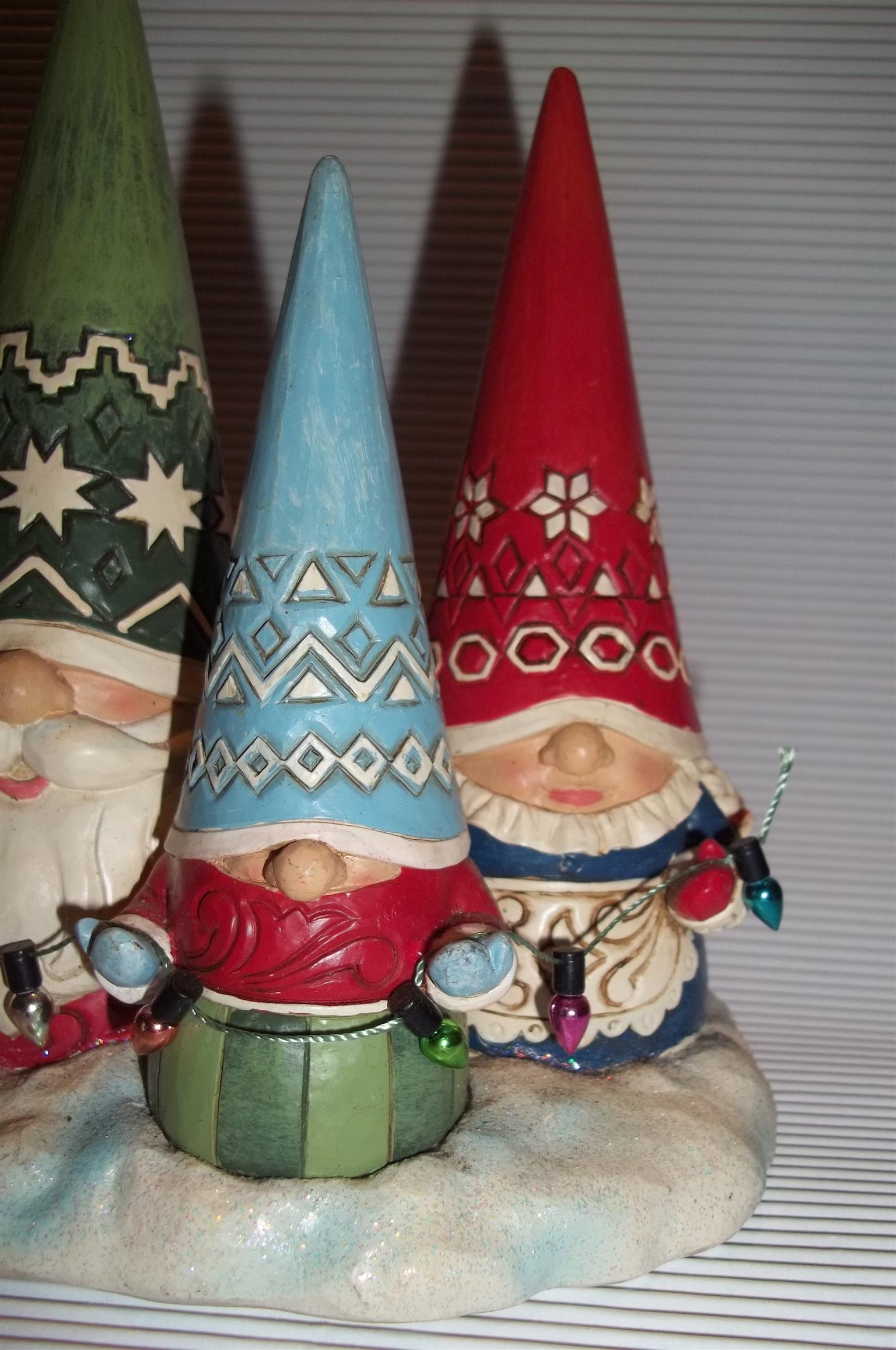 Family of Gnomes by Jim Shore, British Telephone Booth