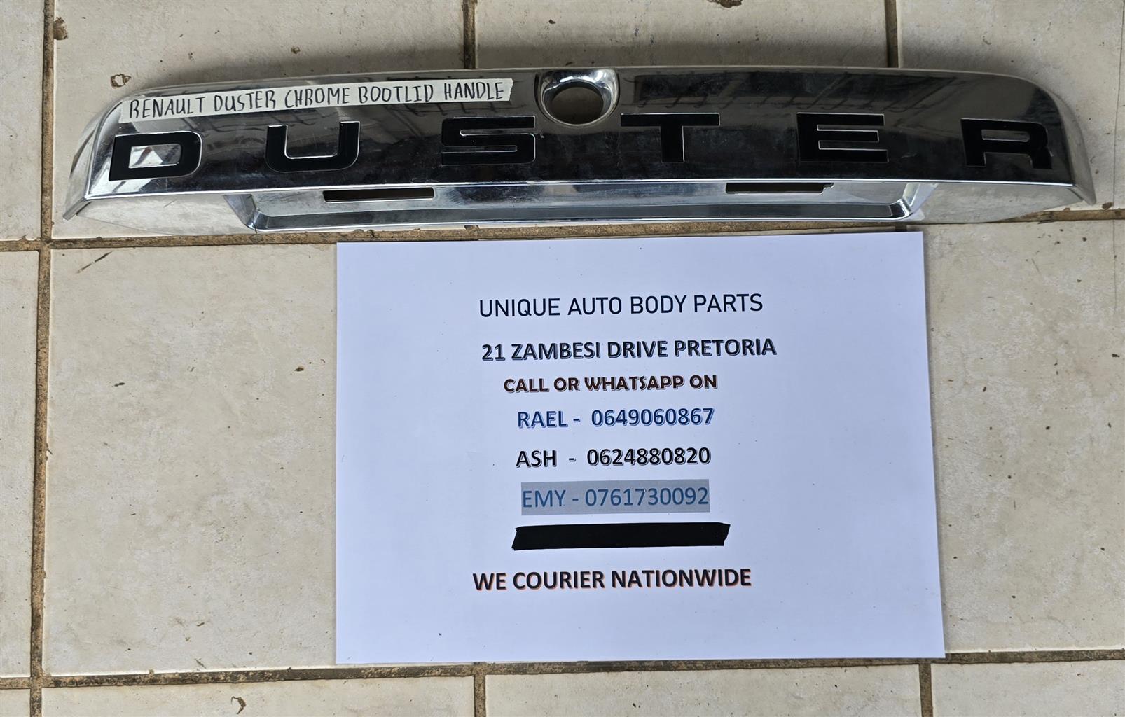 Renault Duster Chrome Boot Lid Handle Renault Duster Chrome Boot Lid Handle