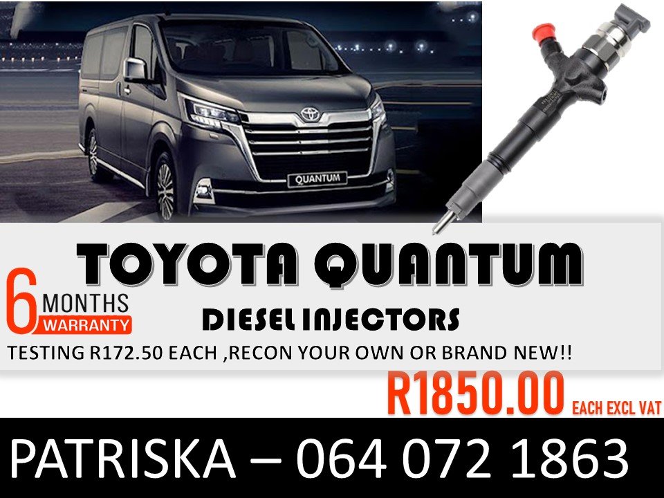 INJECTORS FOR TOYOTA QUANTUM FOR SALE - Private Seller INJECTORS FOR TOYOTA QUANTUM FOR SALE - Private Seller
