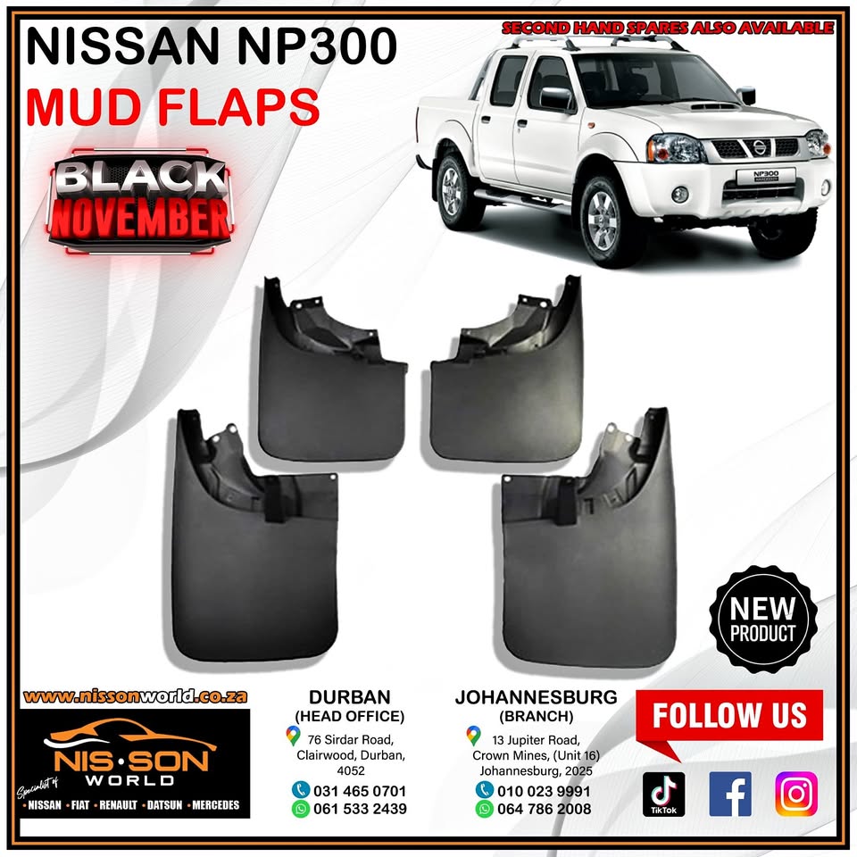 NISSAN NP300 MUD FLAPS - Private Seller NISSAN NP300 MUD FLAPS - Private Seller