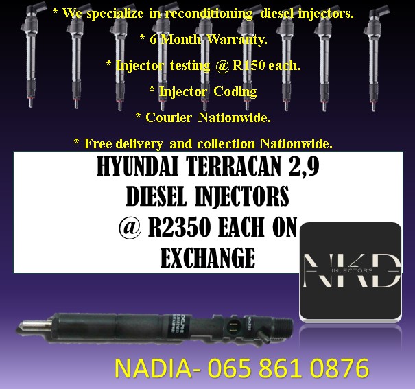 Hyundai Terracan 2.9 diesel injectors for sale or recon - Private Seller Hyundai Terracan 2.9 diesel injectors for sale or recon - Private Seller