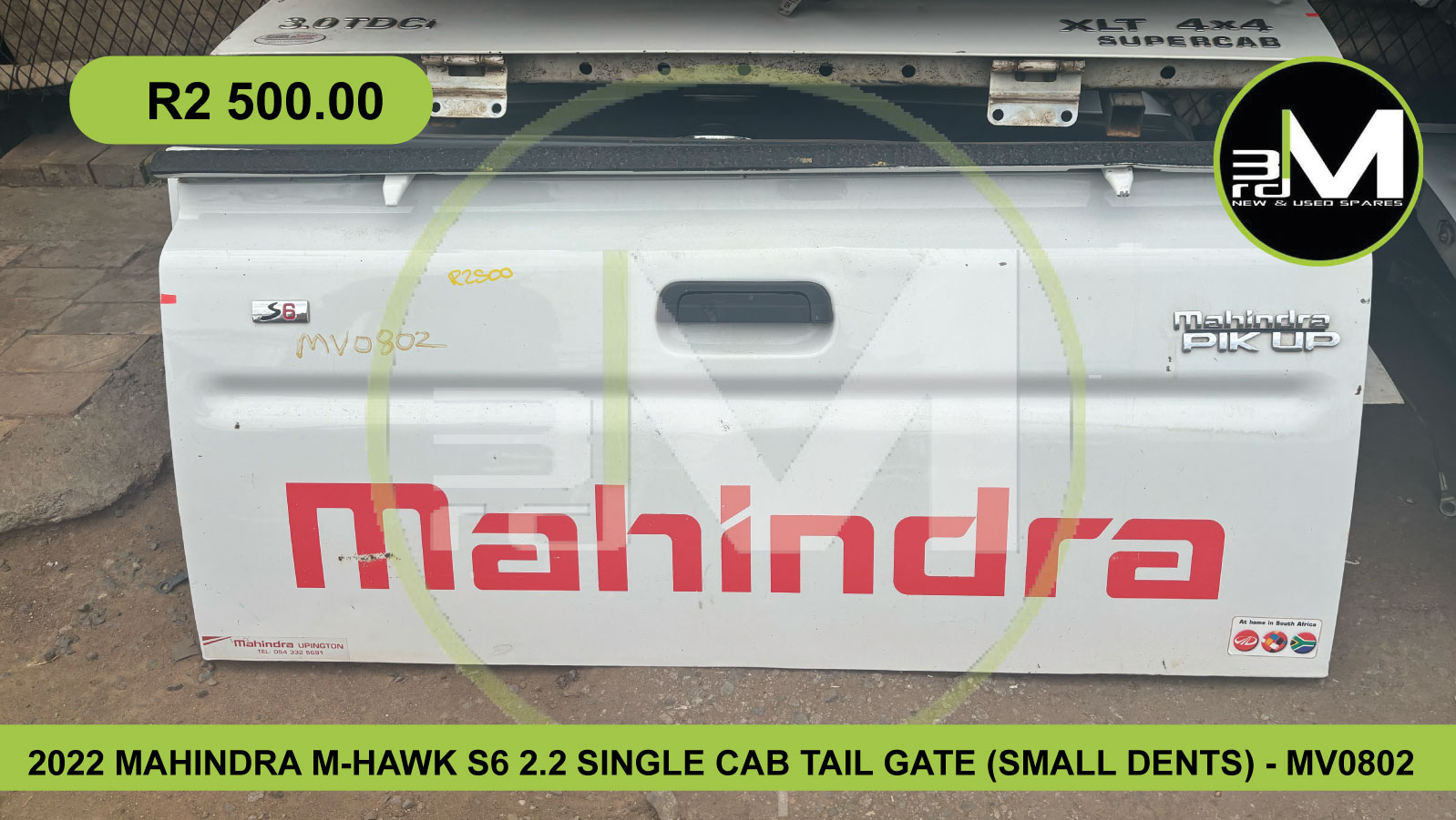2022 MAHINDRA M-HAWK S6 2.2 SIGNLE CAB TAILGATE (SMALL DENTS) - MV0802 - Private Seller 2022 MAHINDRA M-HAWK S6 2.2 SIGNLE CAB TAILGATE (SMALL DENTS) - MV0802 - Private Seller