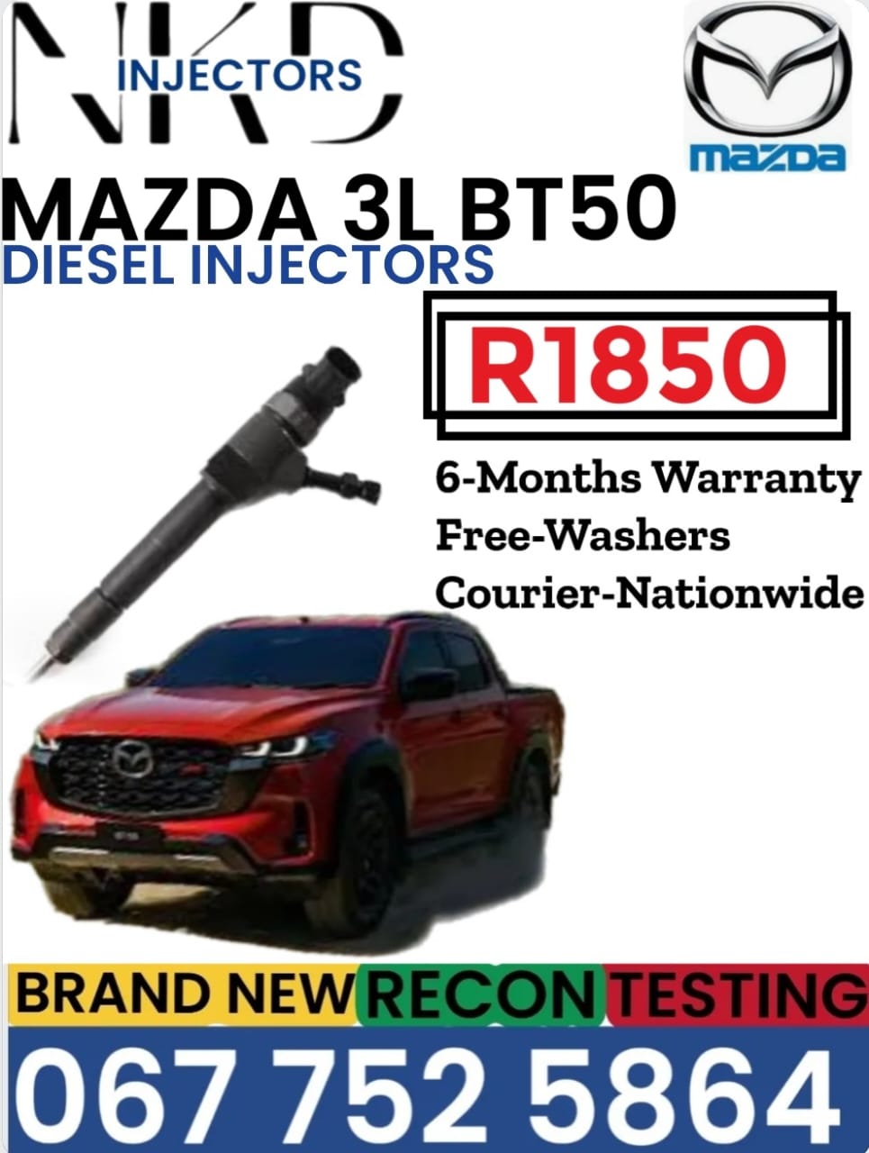 Mazda 3L Bt50 Diesel injectors - Private Seller Mazda 3L Bt50 Diesel injectors - Private Seller