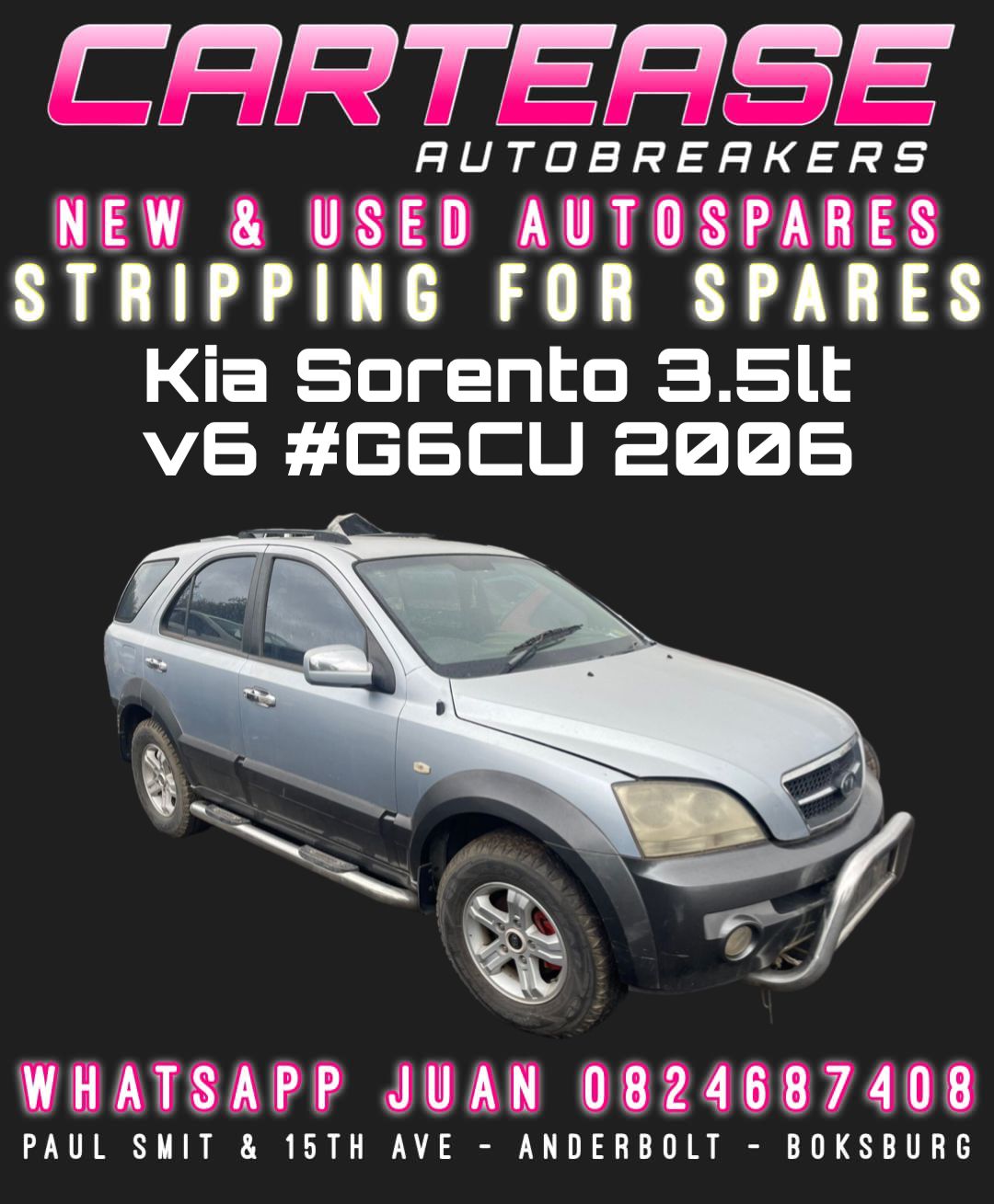 Kia Sorento 3.5lt v6 #G6CU 2006 STRIPPING FOR SPARES - Private Seller Kia Sorento 3.5lt v6 #G6CU 2006 STRIPPING FOR SPARES - Private Seller
