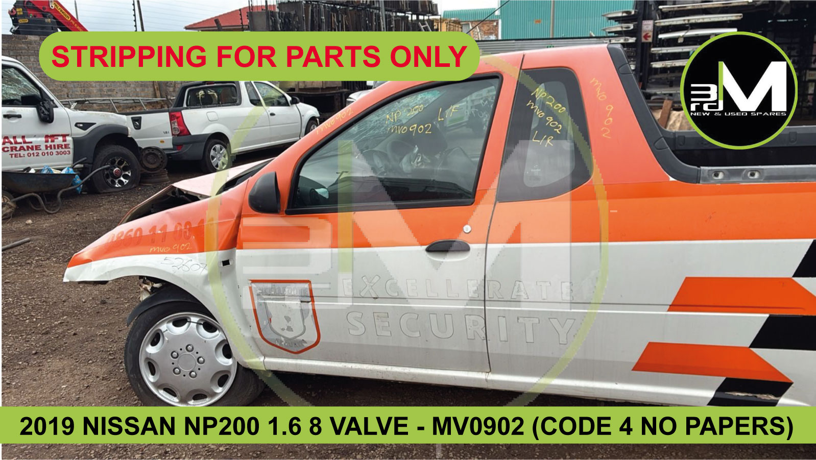 2019 NISSAN NP200 1.6 8 VALVE (CODE 4 NO PAPERS) STRIPPING FOR PARTS - Private Seller 2019 NISSAN NP200 1.6 8 VALVE (CODE 4 NO PAPERS) STRIPPING FOR PARTS - Private Seller