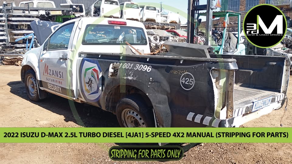 2022 ISUZU D-MAX SINGLE CAB GEN 6 5-SPEED MANUAL 4x2 (STRIPPING FOR PARTS)