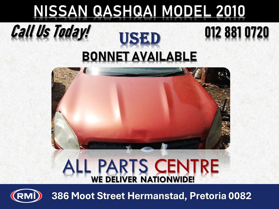 2010 Nissan Qashqai Bonnet - Red in colour - Private Seller 2010 Nissan Qashqai Bonnet - Red in colour - Private Seller