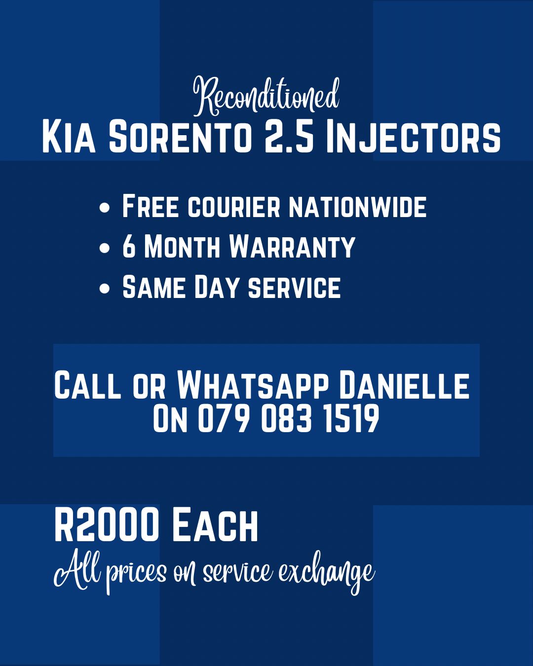 KIA SORENTO 2.5 INJECTORS FOR SALE WITH WARRANTY INCLUDED - Private Seller KIA SORENTO 2.5 INJECTORS FOR SALE WITH WARRANTY INCLUDED - Private Seller