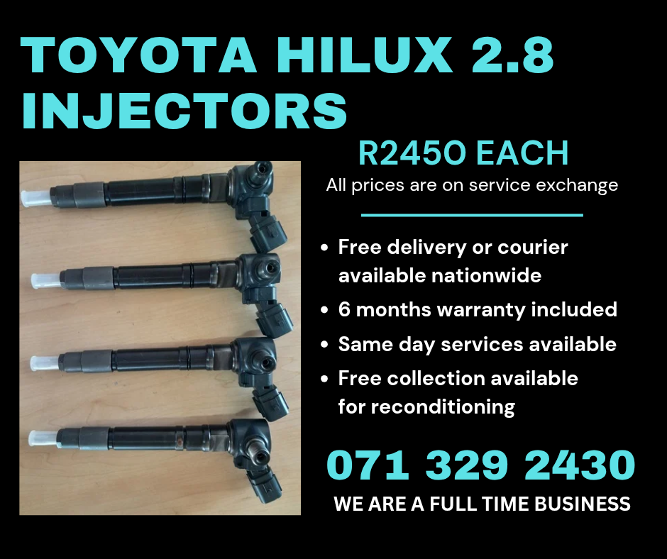 TOYOTA HILUX 2.8 INJECTORS FOR SALE WITH WARRANTY - Private Seller TOYOTA HILUX 2.8 INJECTORS FOR SALE WITH WARRANTY - Private Seller
