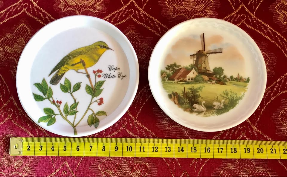 Royal Schwabap 1984 Ter Steege BV Holland J G van Hunnik Plate and a melamine tea plate