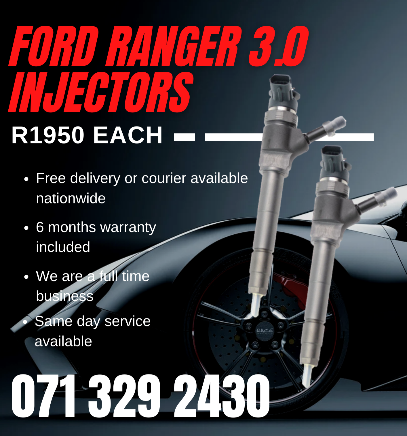 FORD RANGER 3.0 INJECTORS FOR SALE WITH WARRANTY INCLUDED - Private Seller FORD RANGER 3.0 INJECTORS FOR SALE WITH WARRANTY INCLUDED - Private Seller