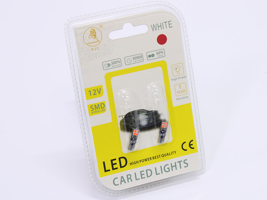 Dashboard 8LED Bulbs with Cancellor – Red (pair)