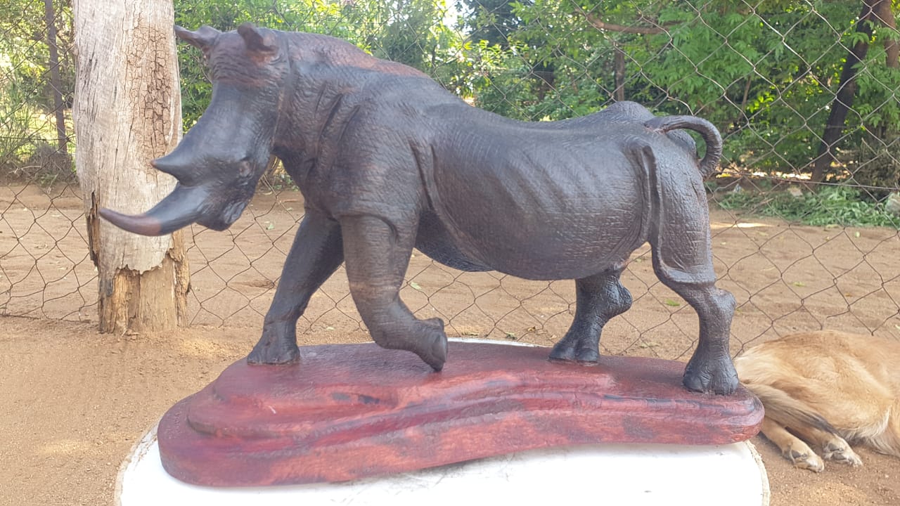 Fine art,wildlife carvings,on Ironwood