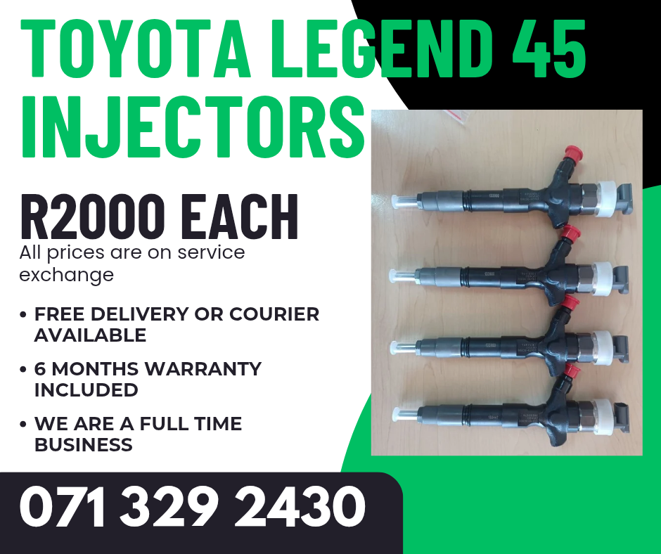 TOYOTA LEGEND 45 DIESEL INJECTORS FOR SALE WITH WARRANTY - Private Seller TOYOTA LEGEND 45 DIESEL INJECTORS FOR SALE WITH WARRANTY - Private Seller
